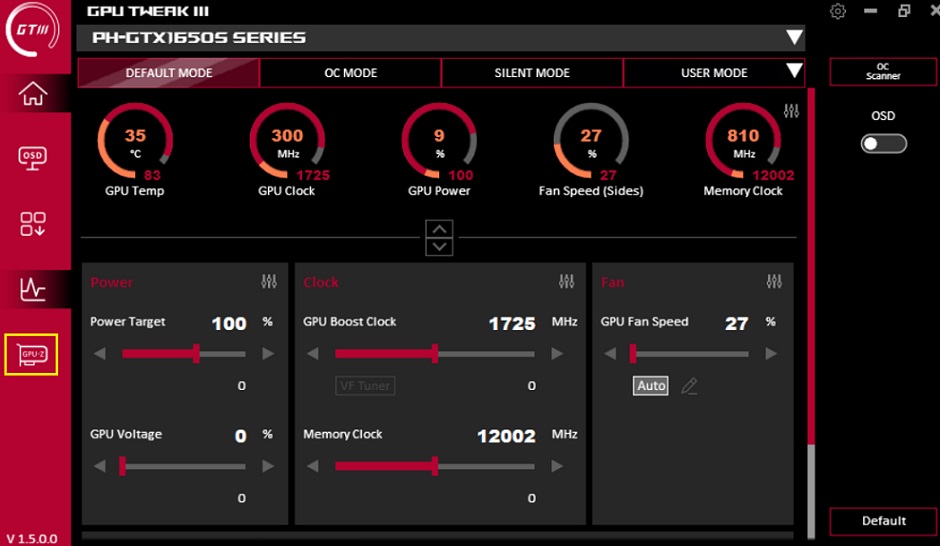 ASUS GPU Tweak III