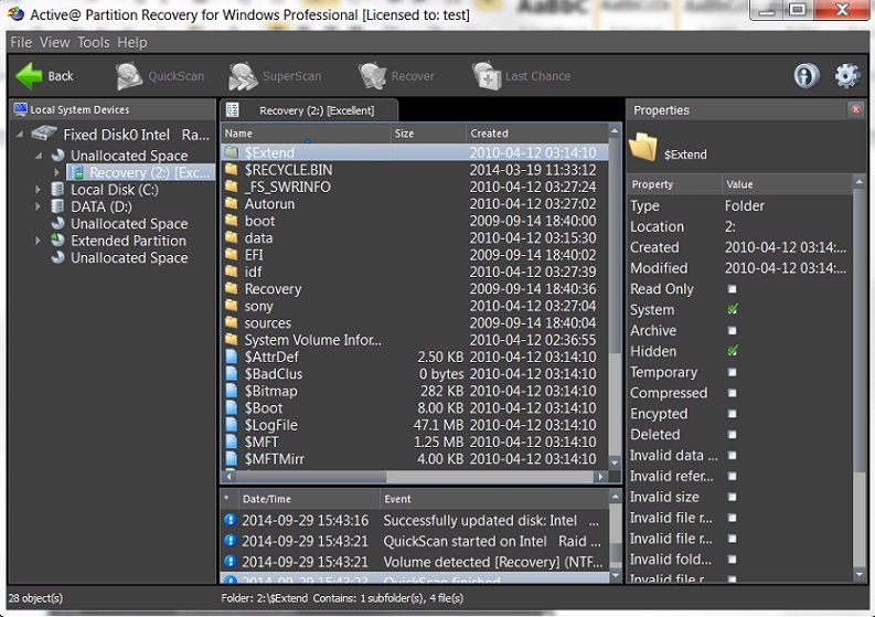 Active Partition Recovery