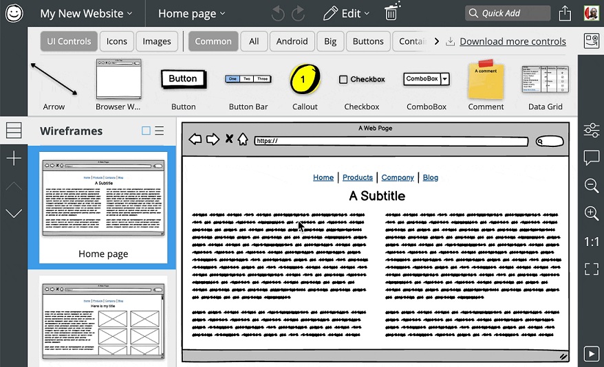 Balsamiq Wireframes