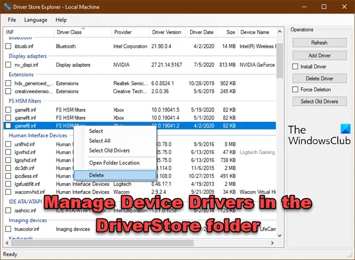 DriverStore Explorer
