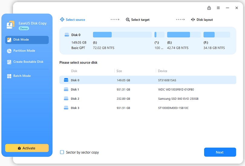 EaseUS Disk Copy