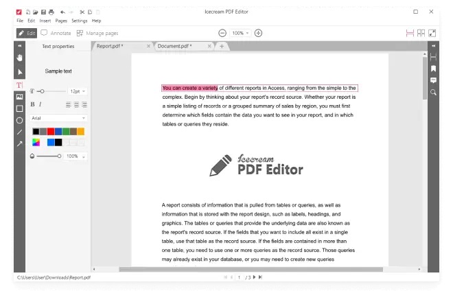Icecream PDF Editor