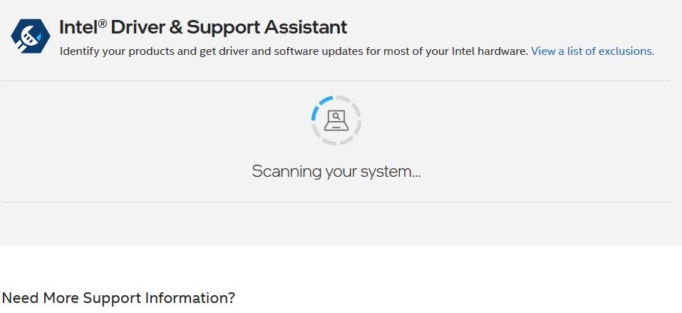 Intel Driver & Support Assistant