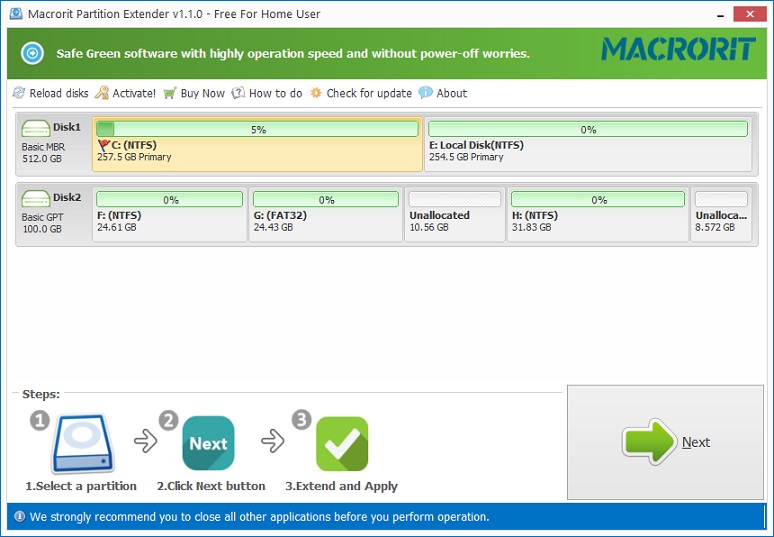 Macrorit Partition Extender