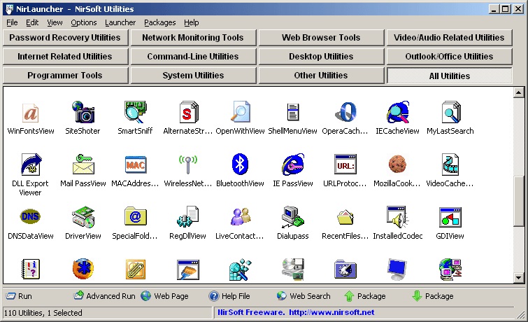 NirLauncher Package