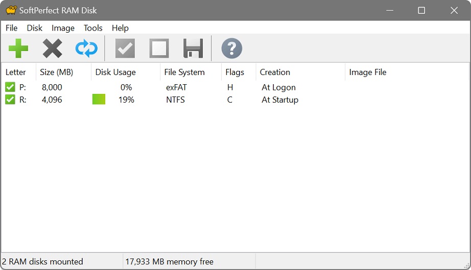 SoftPerfect RAM Disk