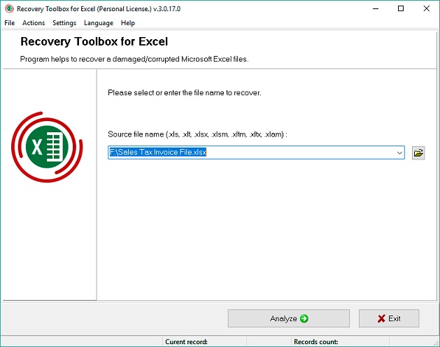 Recovery Toolbox for Excel